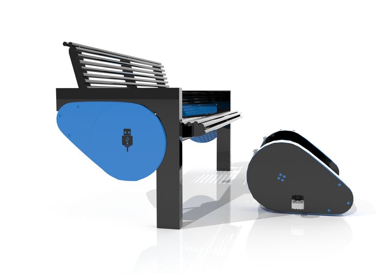 Bench with USB charger