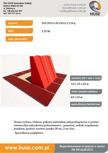 8 Pochyła Ściana z Liną