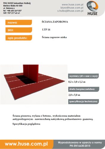 14 Ściana Zaporowa niska